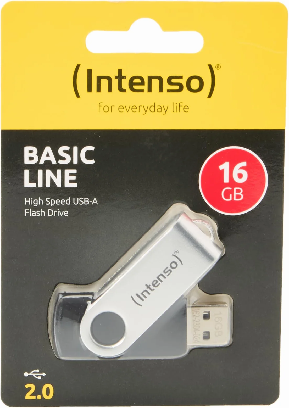 Intenso Basic Line Chiavetta USB 16 GB Pendrive USB 2.0 Silver Black