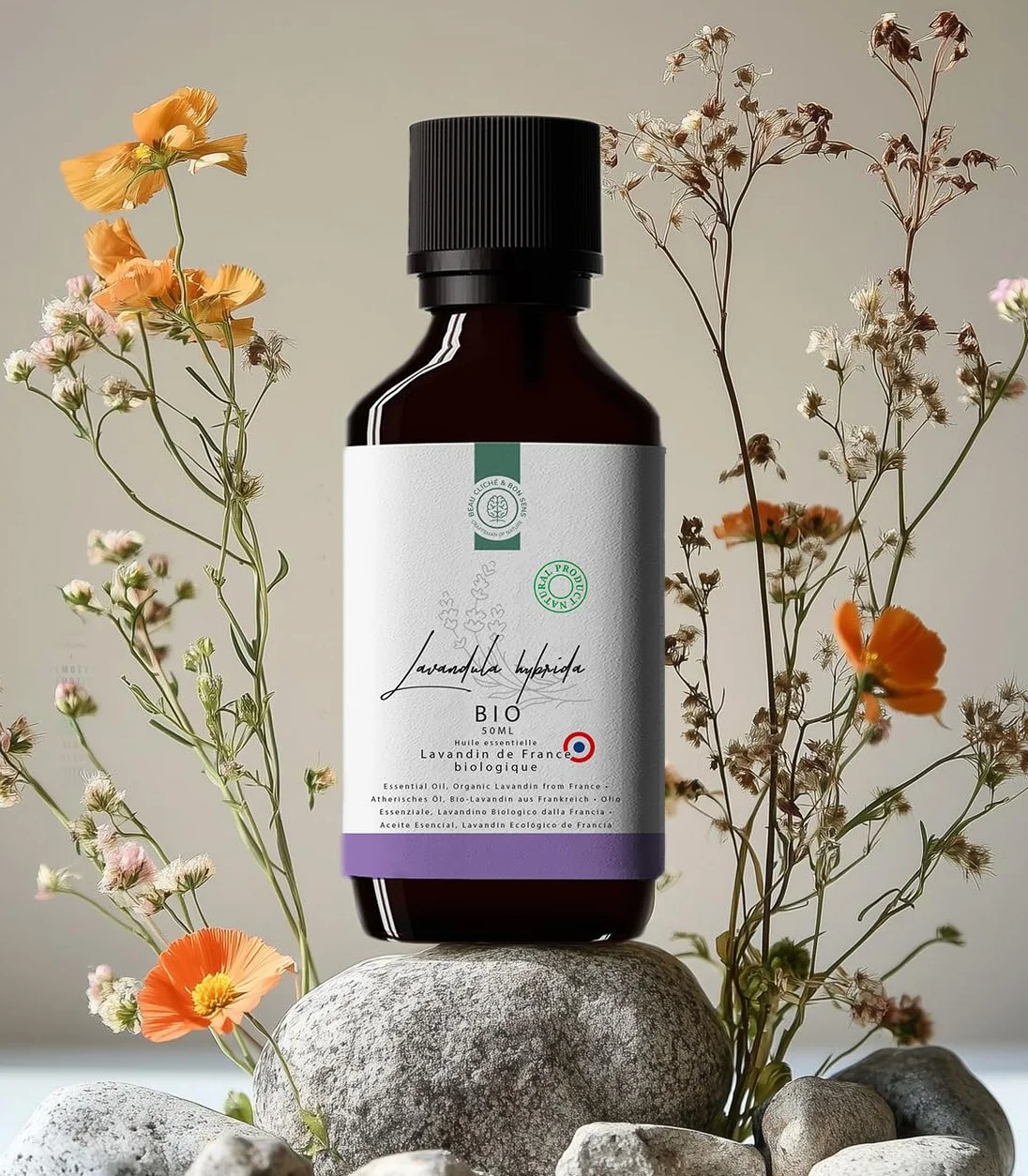 Olio Essenziale di Lavandino BIO 50ml - 100% Puro, Naturale, Biologico - Profumo di Lavanda per Diffusore, Aromaterapia