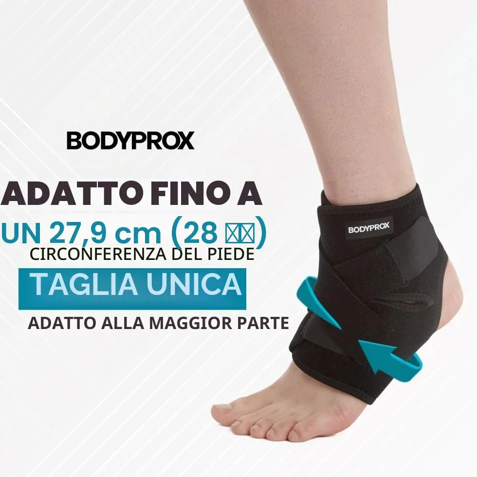 Bodyprox Cavigliera Manicotto In Neoprene Traspirante Avvolgimento Regolabile