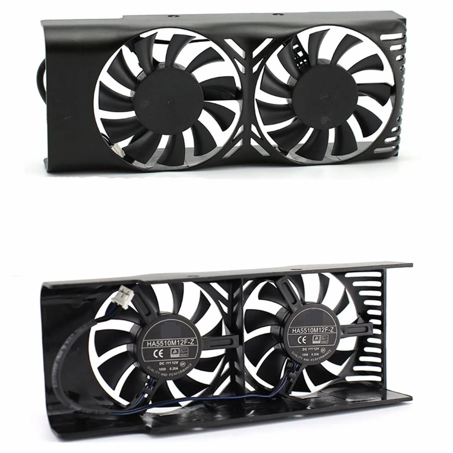Youngran Ha5510m12f-z 0.20a 2 Spillo GTX1050. Ti. GPU. Ventola più Fresca Compatibile for Msi. GeForce. GTX 1050 2GT LP GTX 1050 Ti. 4GT LPV1. Fan di Raffreddamento della Scheda Grafica Leisurely