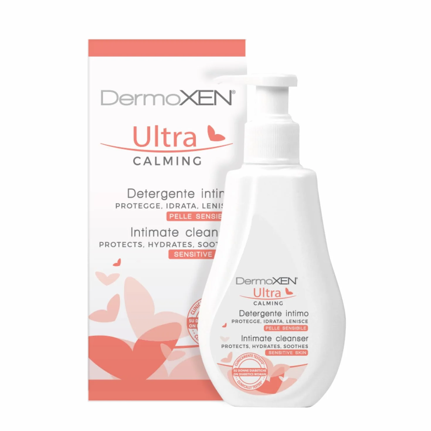 DERMOXEN Detergente Intimo Donna 125ml Sapone Intimo Idratante Acido Ialuronico e Lattico Senza Glucosio e Parabeni