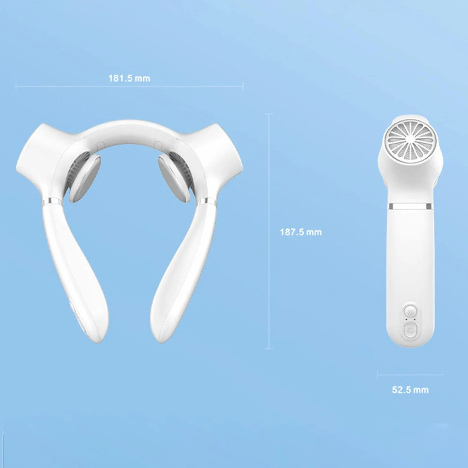Gralara Ventilatore Portatile Collo 3 Livelli Regolabili Mini Ventilatore Personale Ricaricabile USB Design Ergonomico Silenzioso Materiale Robusto Adatto