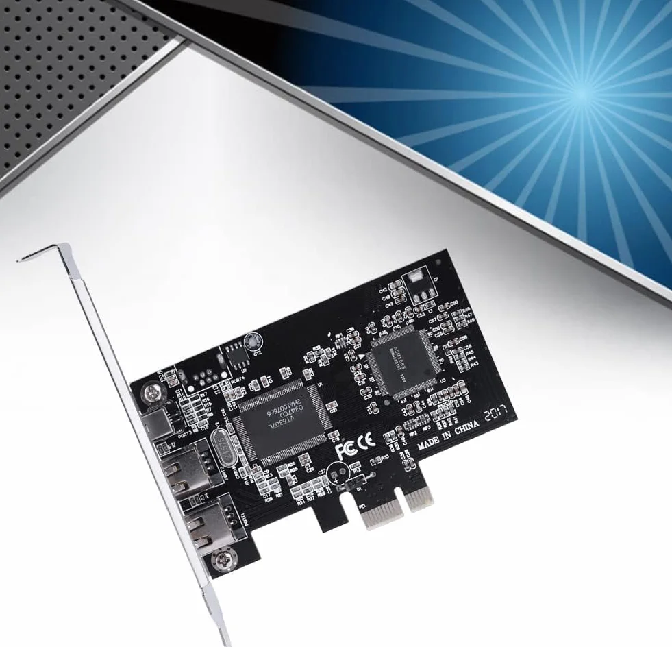 Scheda PCI-Express, PCI-E PCI Express Scheda controller IEEE 1394 FireWire 1394a con cavo Firewire Scheda controller 800Mbps-FireWire con IEEE 1394-1995 per bus seriale ad alte prestazioni
