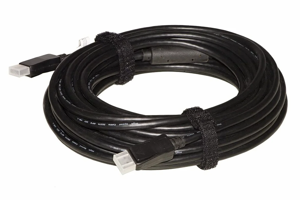 Link LKCDP150A - Cavo DisplayPort Attivo 1.2 (15 m, Nero) – Connessioni Maschio/Maschio con contatti Dorati – Supporto 4K 60Hz, Audio Digitale e Funzione MST bidirezionale