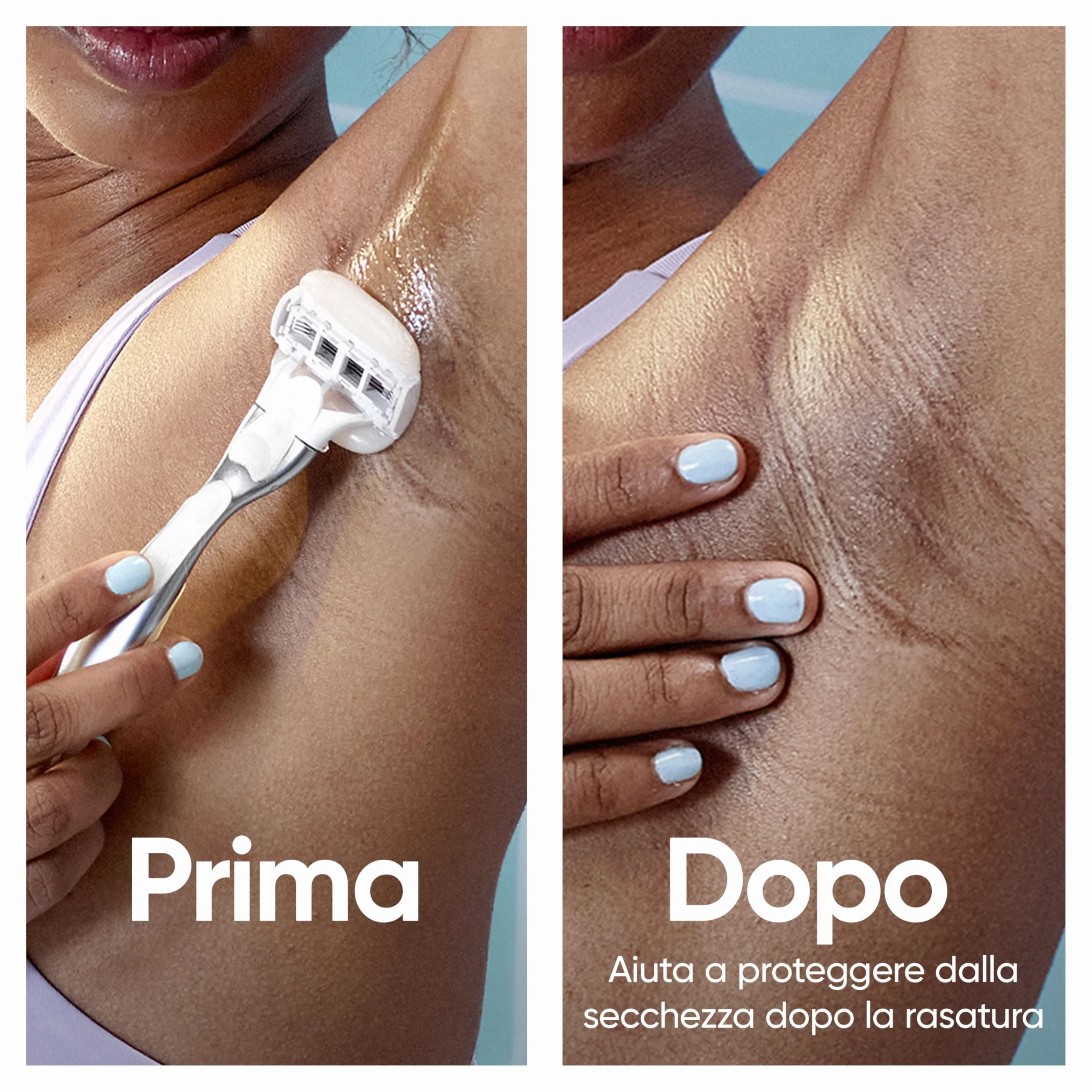 Gillette Venus Pro Comfortglide Sensitive Rasoio da Donna con Aloe, 4 Lamette di Ricambio, Manico Metallo e Gancio Doccia