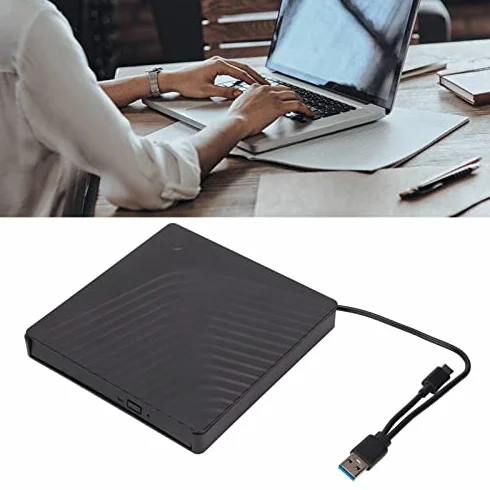 Scatola per Unità Esterna, Custodia per Unità Ottica Esterna Rimovibile, Custodia per Unità Ottica per Laptop USB3.0/USB2.0 5 Gbps, per Unità DVD RW SATA da 12,7 Mm/9,5 Mm