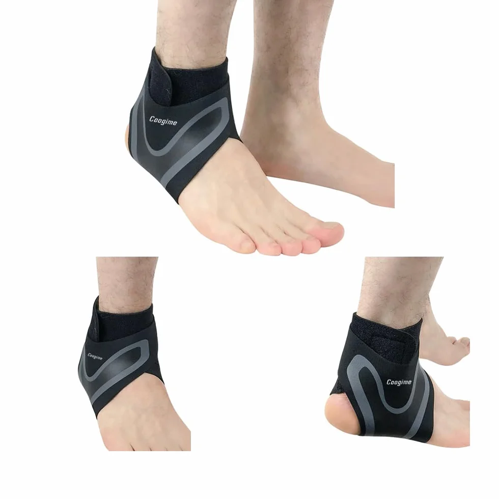 Tutore Caviglia Regolabile, Cavigliera Sportiva per Distorsione, Supporto Caviglia 2 Pezzi (Grigio, S EU 35-38)
