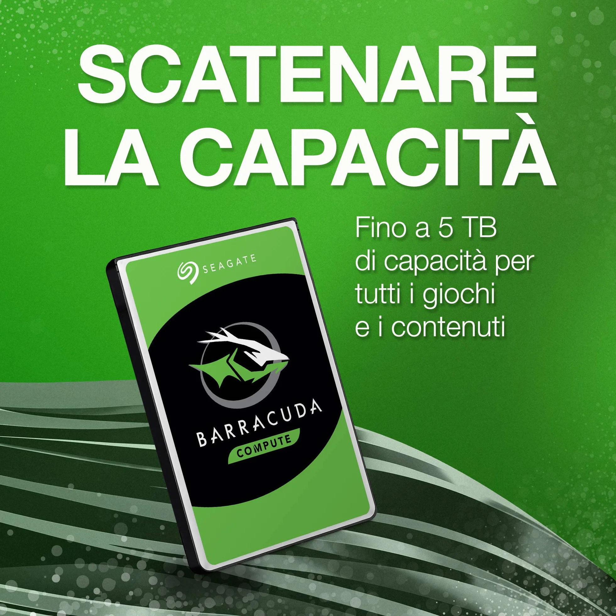 Seagate BarraCuda 2TB, Unità disco interna, 2.5", SATA 6GB/s, 5400 RPM, 128 MB cache (ST2000LMZ15)