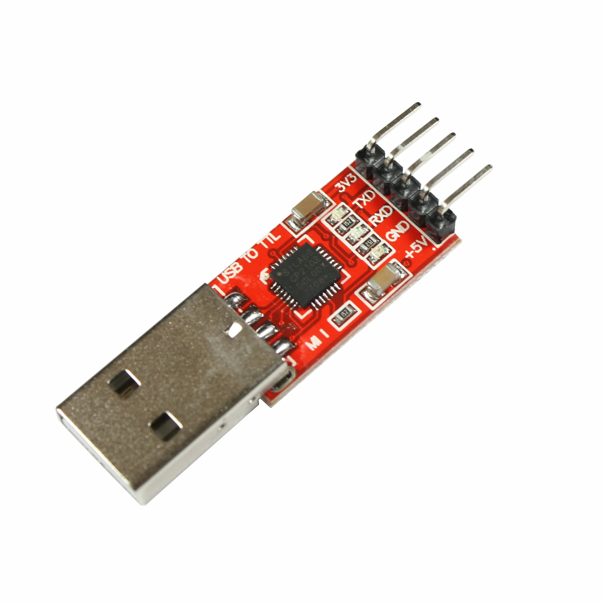 Paradisetronic UART convertitore Adattatore, interfaccia seriale/Ttl, 3.3 V/5 V, CP2102 USB Serial Converter con Collegamento per Linux, MacOS, Win7, Win8, Win10