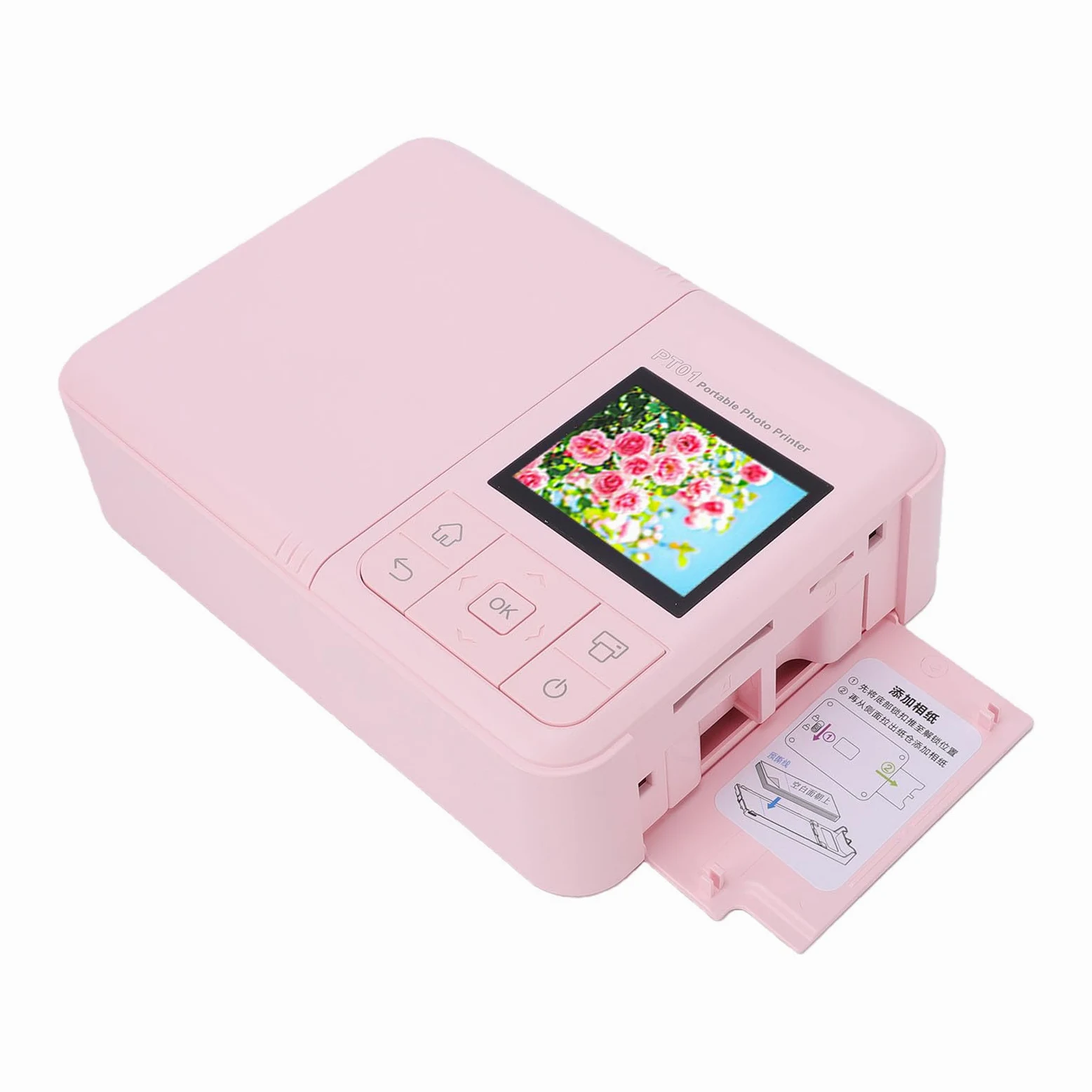 Annadue Stampante Fotografica Portatile 2x3, Stampante per Immagini a Colori a Getto D'inchiostro WiFi Bluetooth 600 DPI con 10 Fogli per Telefono