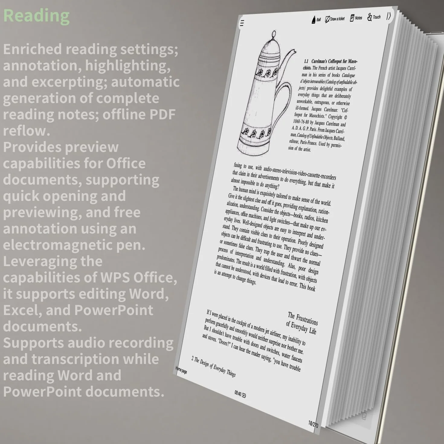 iFLYTEK AINOTE 2 Smart E-Ink Tablet 10,7" Blocco note digitale con Riepilogo Trascrizione Traduzione Riunioni AI Latenza Scrittura <20 ms Batteria 7 Giorni