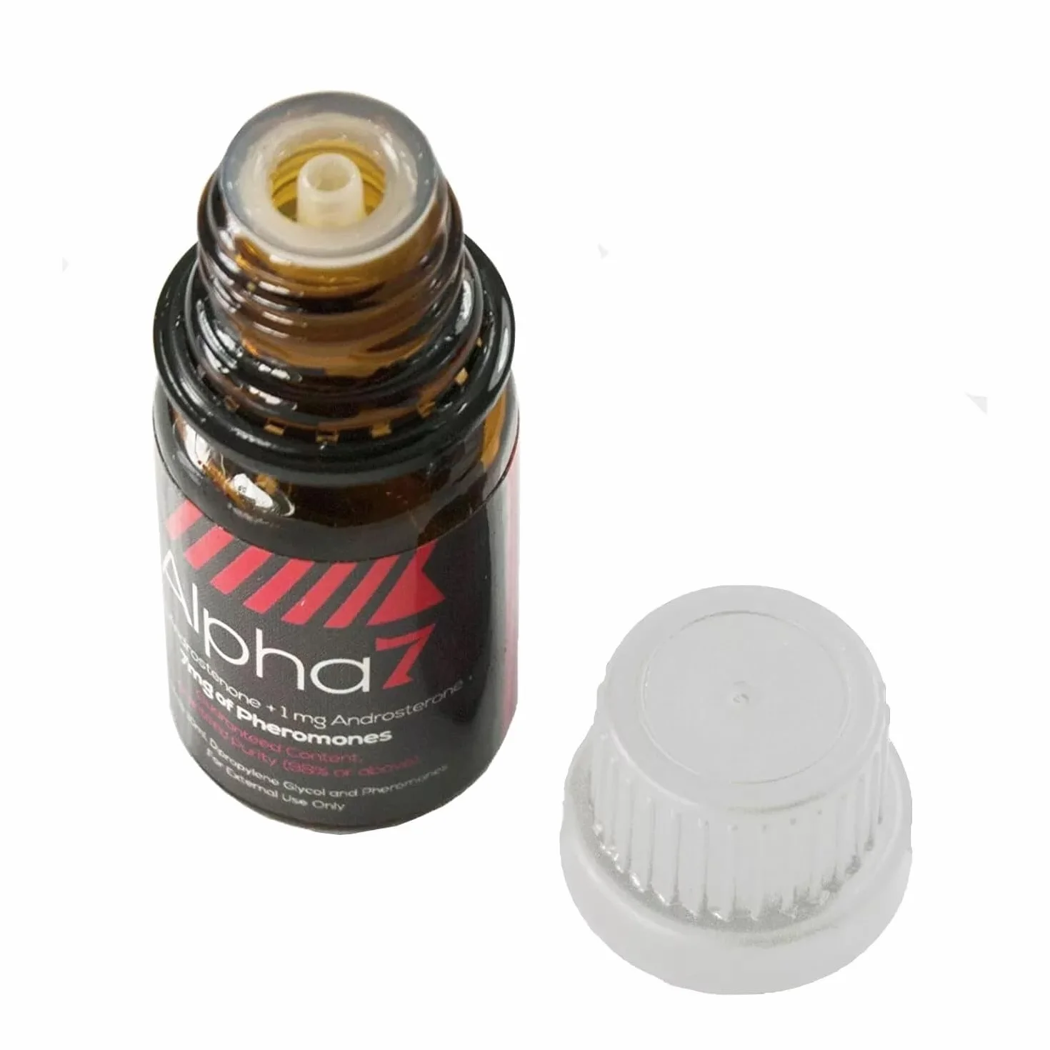 Alpha-7 Feromoni non profumati da uomo, potente miscela alfa con androstenone e androsterone, booster di colonia, flacone contagocce da 10 ml