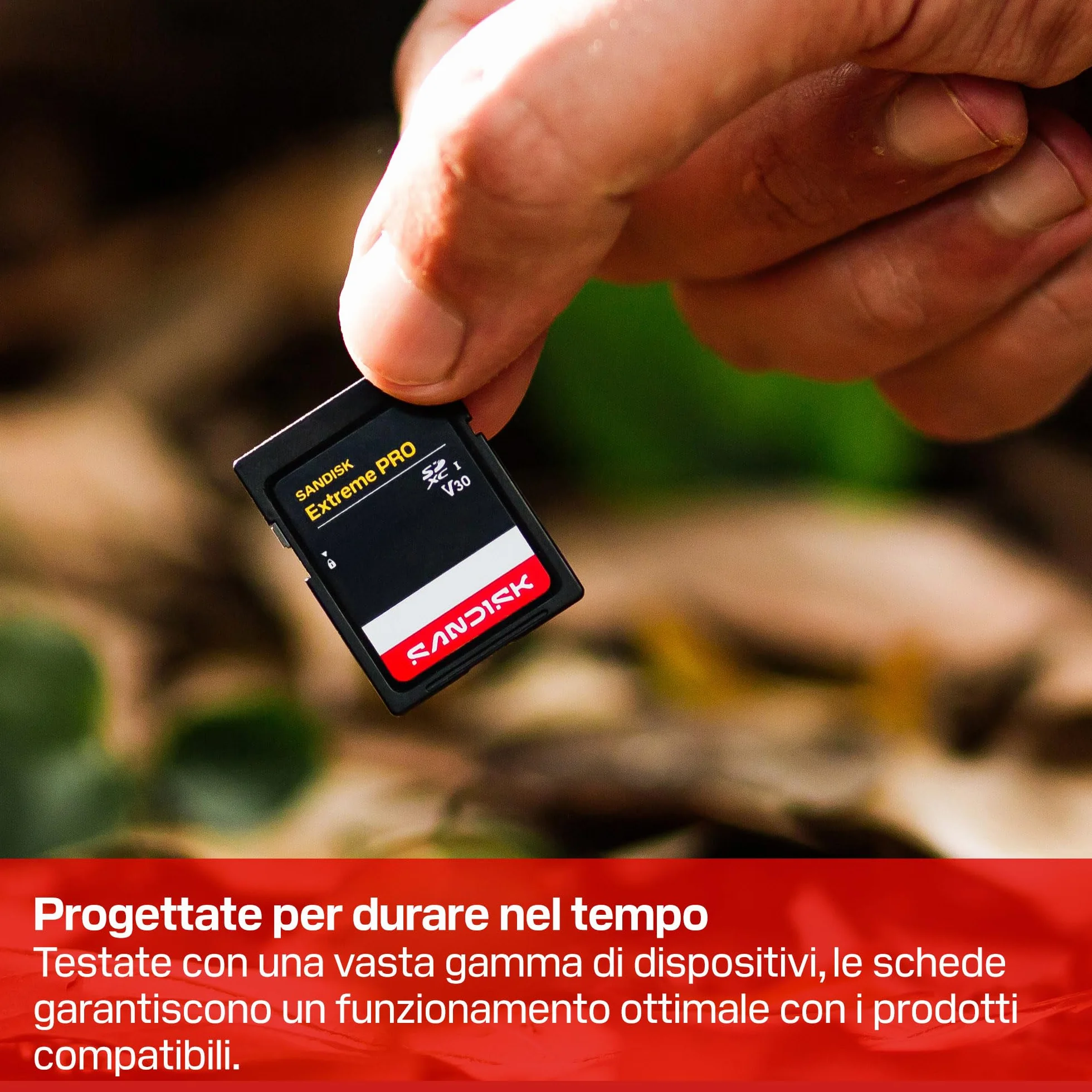 SANDISK Extreme PRO Scheda SD UHS-I da 128 GB (velocità di lettura fino a 250 MB/s e velocità di scrittura fino a 120 MB/s, video in 4K UHD, U3, V30) Memory Zone App