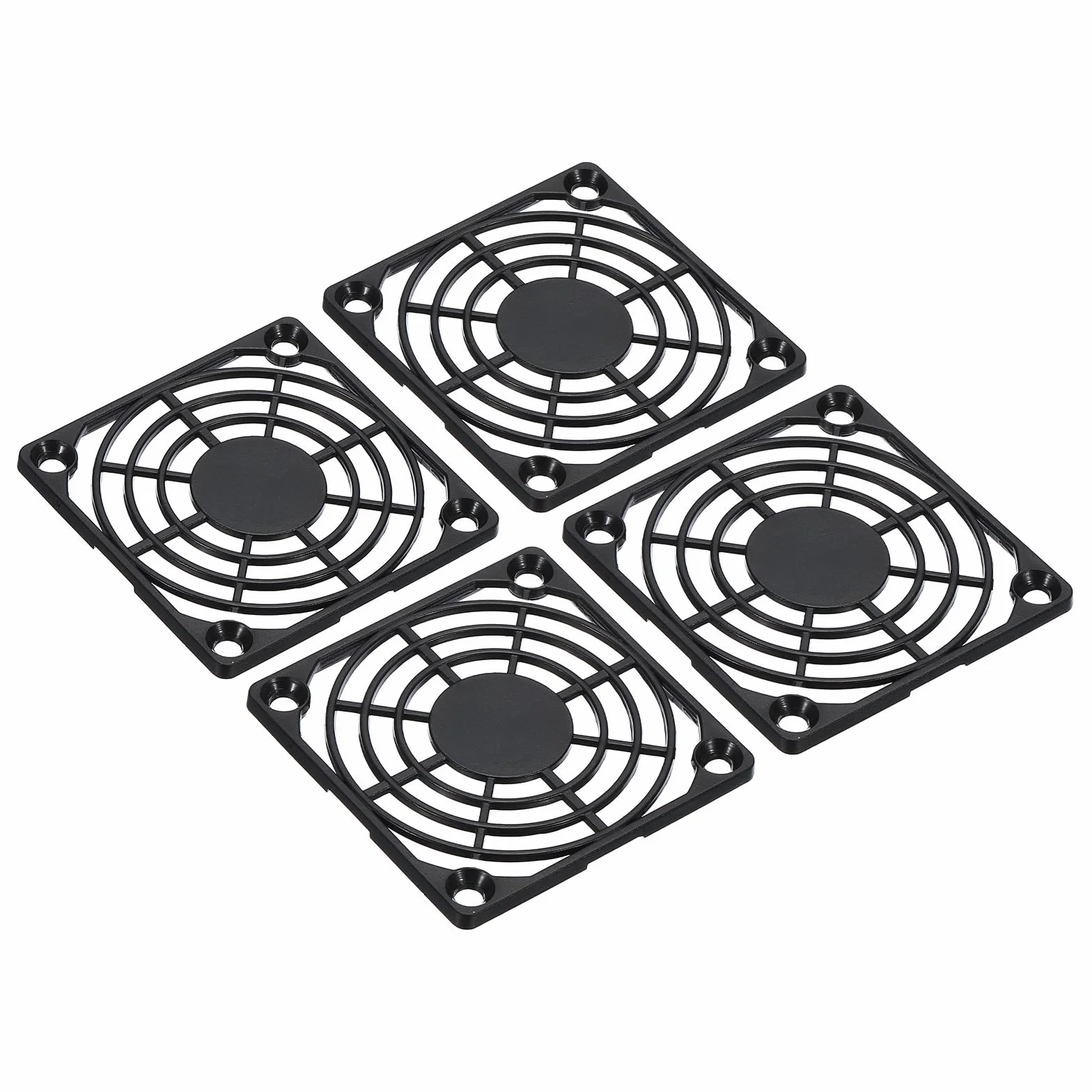 PATIKIL 60mm Ventola Filtro, 4pz ABS Plastica Ventilatore Griglia Protezione Protezione per Ventola Protezione Copertina Fai-da-Te, Nera