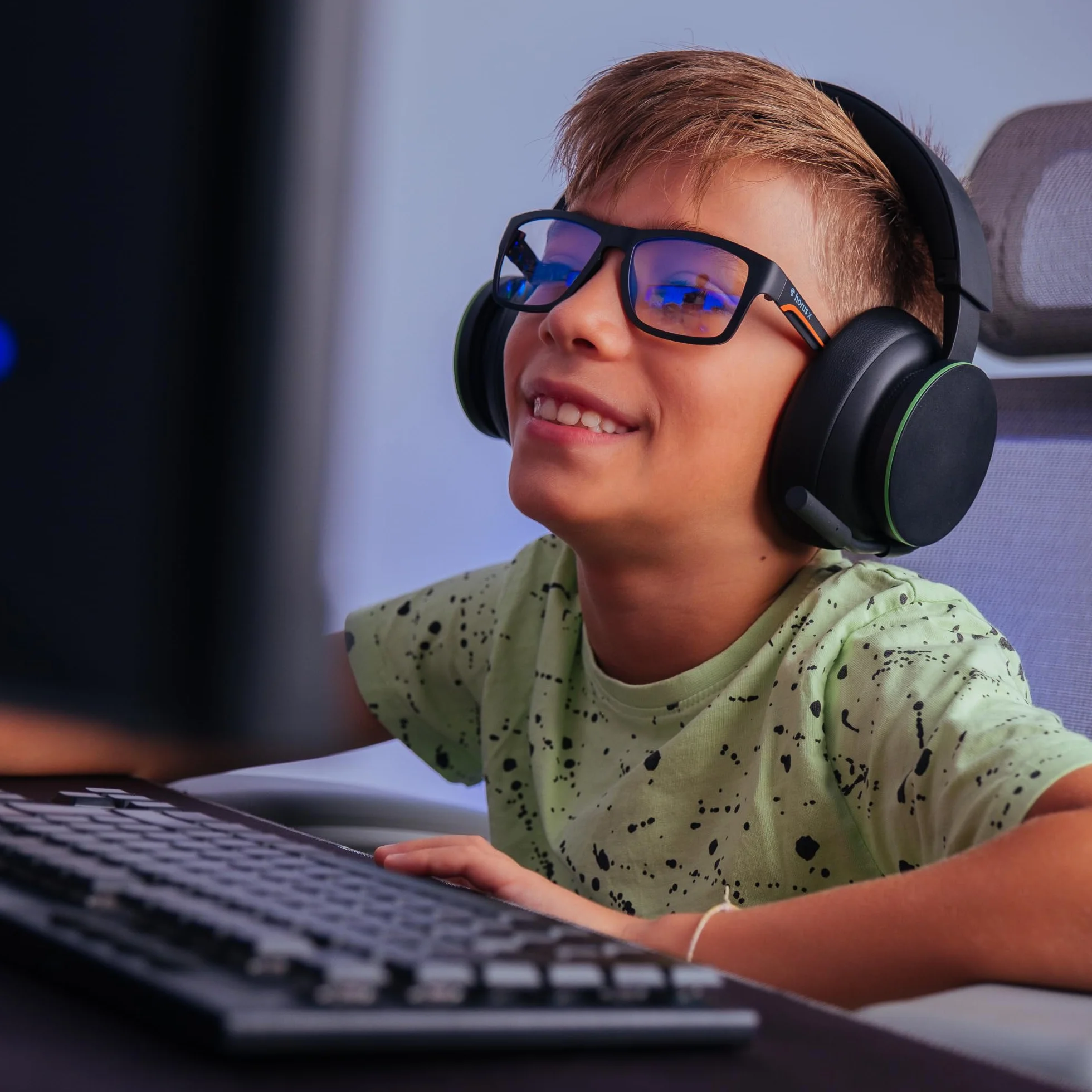 Horus X Occhiali anti luce blu per bambini da gaming Clear