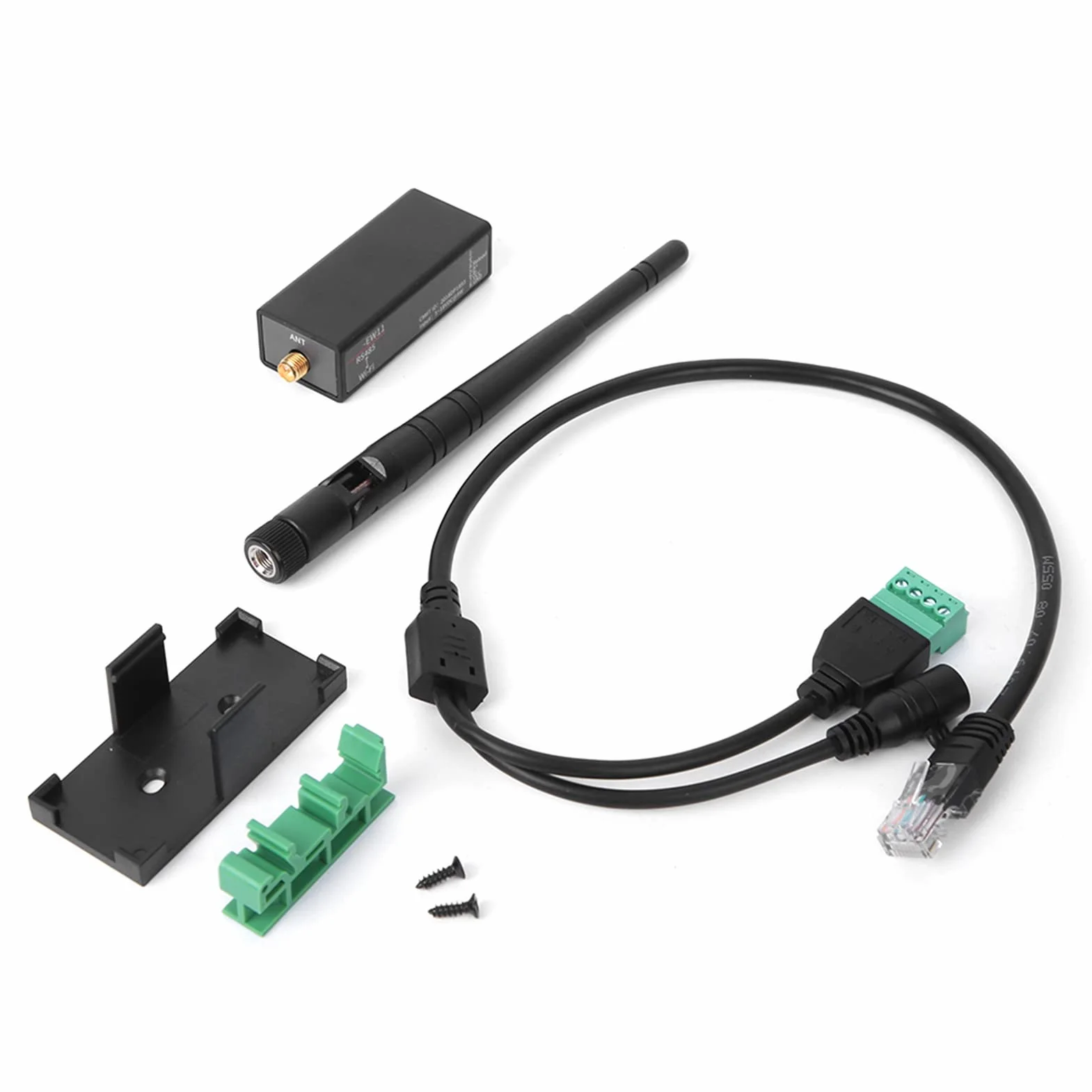 Seriale WiFi Convertitore con Interfaccia RJ45, Antenna Esterna e Supporto Modbus