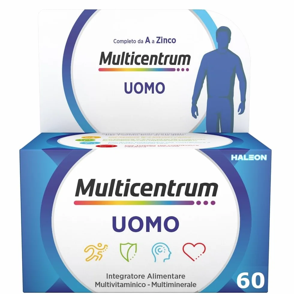 Multicentrum Uomo Integratore Alimentare Multivitaminico Completo, 60 Compresse
