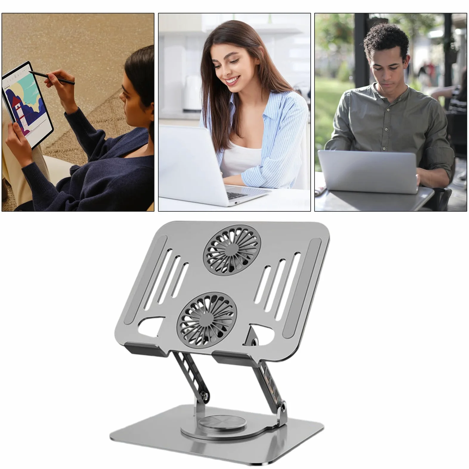 Supporto Portatile Laptop Rialzo Portatile Pieghevole Montabile | Stand per Laptop Regolabile per Scrivania Ufficio Domestico Soggiorno Scrivania Studio Lavoro
