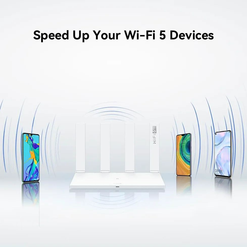 HUAWEI AX3 Router WiFi 6 Plus AX3000 2404Mbps/5GHz + 574Mbps/2.4GHz, Dual Band,4 Porte WAN/LAN Gigabit,Larghezza di Banda 160MHz,Facile Configurazione,Supporto OFDMA/MU-MIMO/VPN/WPA3/TWT