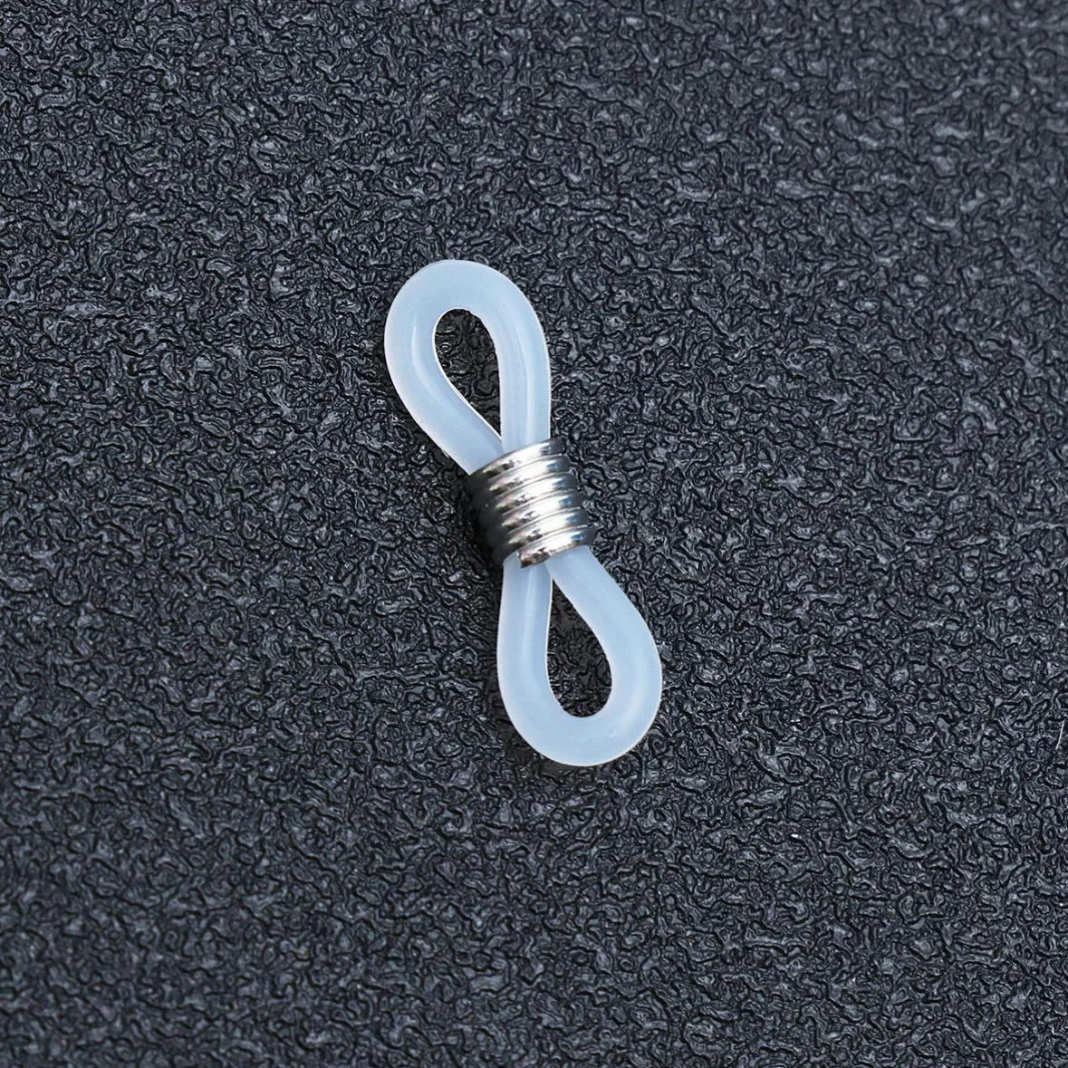 SUPVOX 100 Pezzi Anelli Regolabili Silicone Catena Antiscivolo Argento