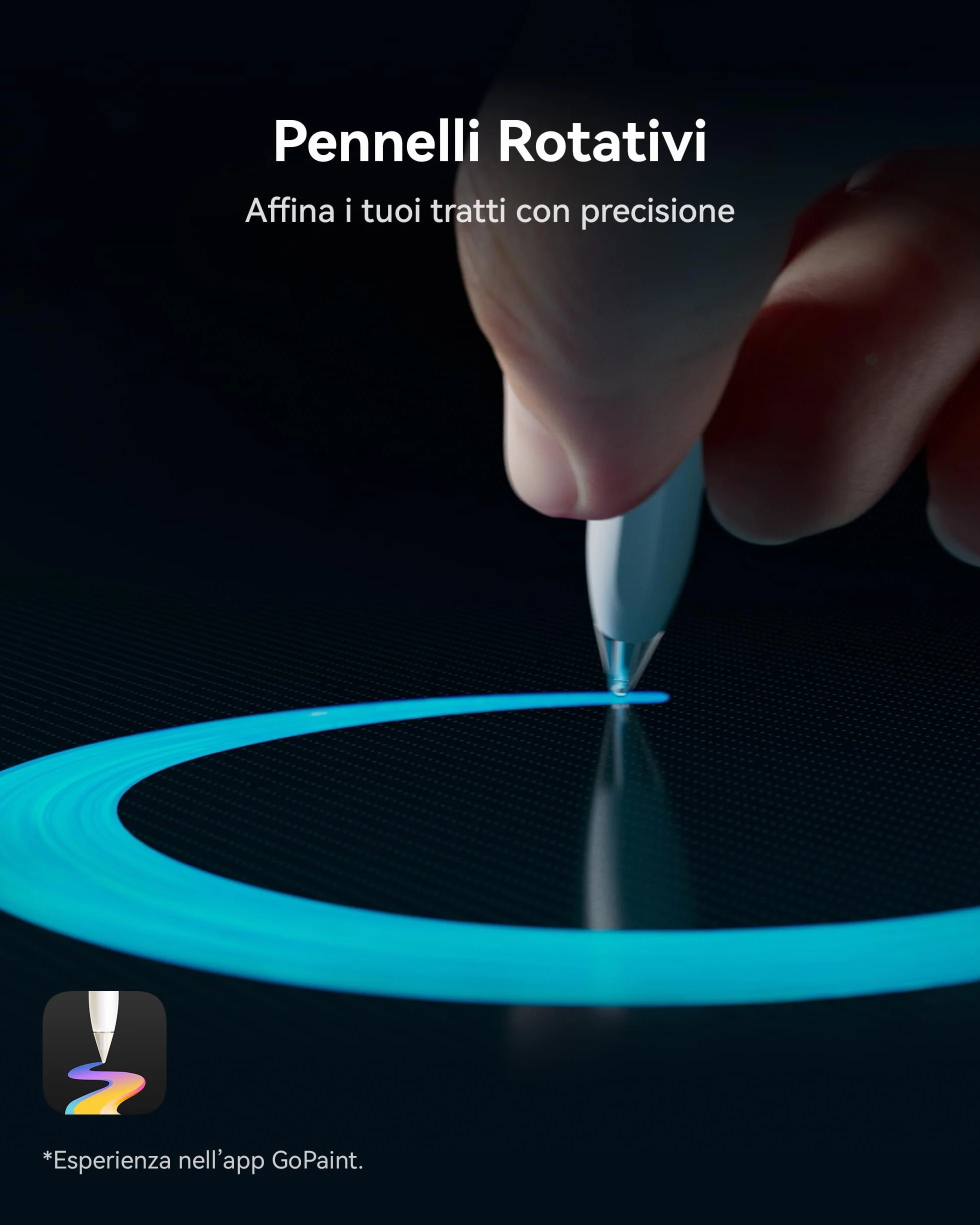 HUAWEI M-Pencil Pro, Penna Stylus con Tre Punte Yersatili, Design con Luce Pulsante, Pulsante Rapido, Gesti Multipli, 10.000+ Livelli di Sensibilità alla Pressione, NearLink