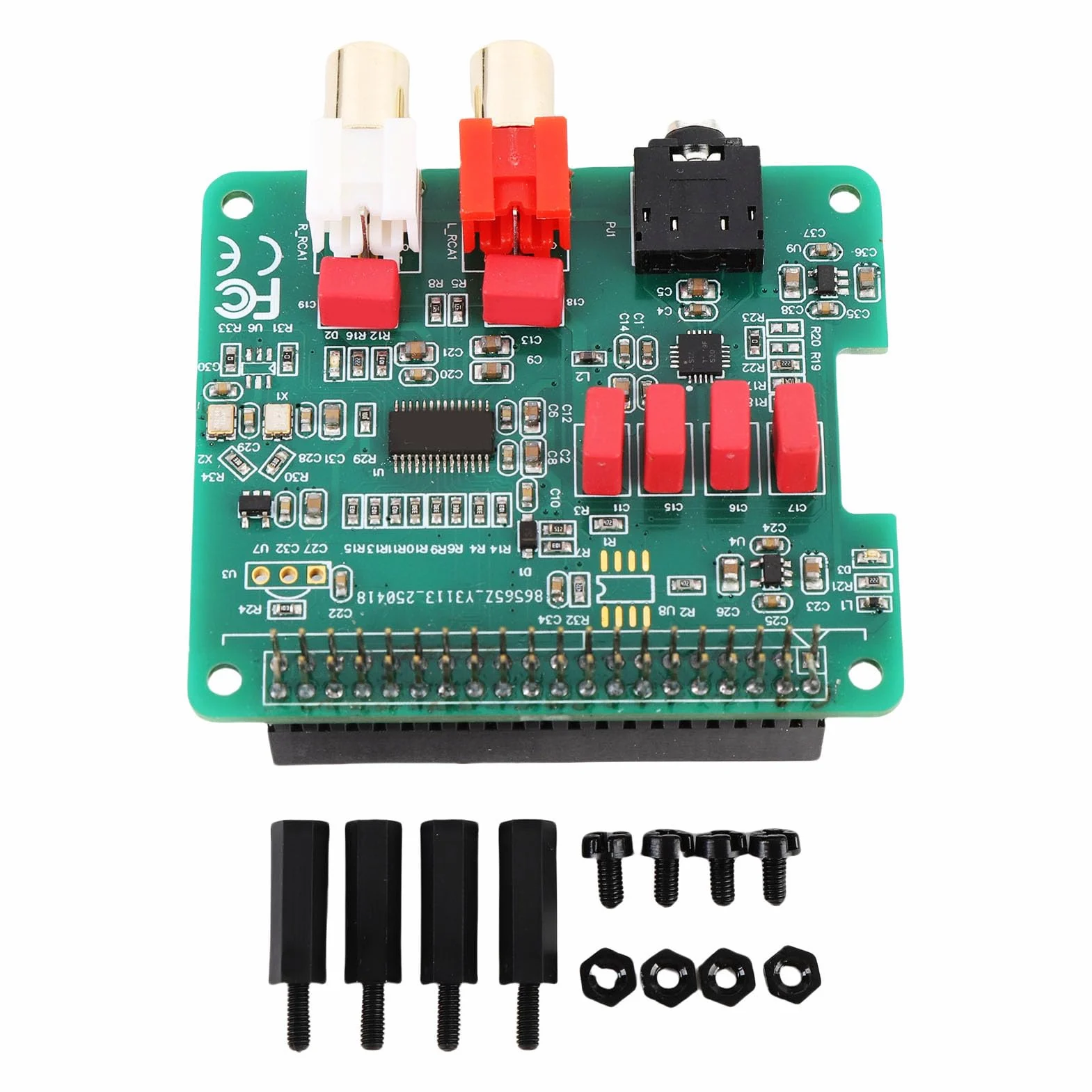 Bewinner Cappello DAC HiFi Scheda di Riproduzione Musicale HiFi Pi 4 384KHz 32Bit per Audiofili e Appassionati di Fai da Te