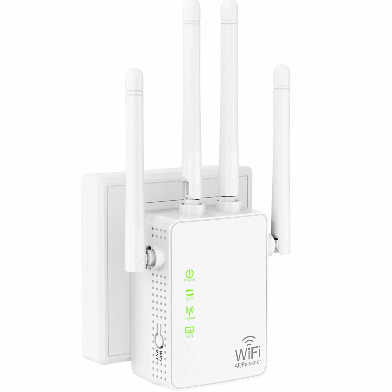 Amplificatore di segnale Estensore wireless per fino a 6000 piedi quadrati e 50 dispositivi, amplificatore ad alta portata e porta Ethernet, punto di accesso, configurazione a 1 pulsante, compatibile