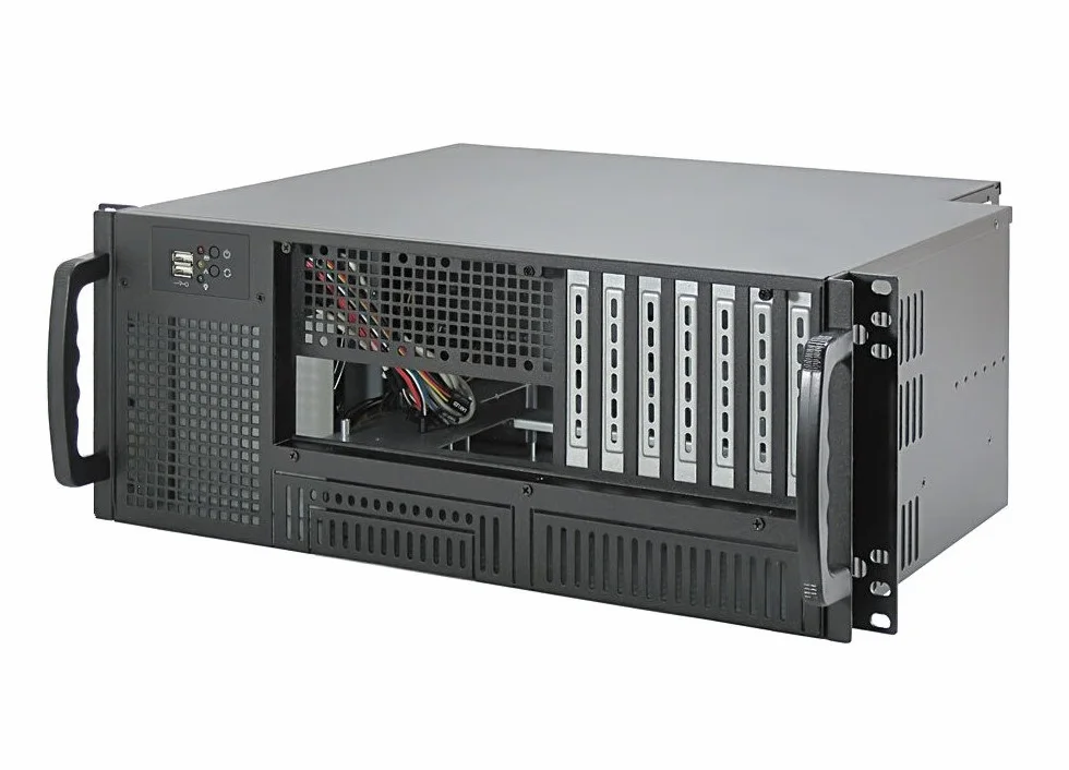 Server Case Industriale da Rack 19 Pollici 4U IPC-E420 Accesso Frontale 35,5 cm