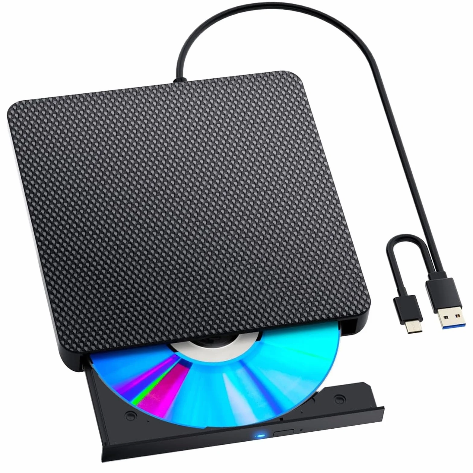 Colexy Blu-Ray CD DVD Drive Esterno, Blu-Ray Masterizzatore Writer, USB 3.0 Type C masterizzatore CD/DVD Writer 3D BD Portable per PC Laptop Windows 11/10 Mac MacBook Pro/Air iMac