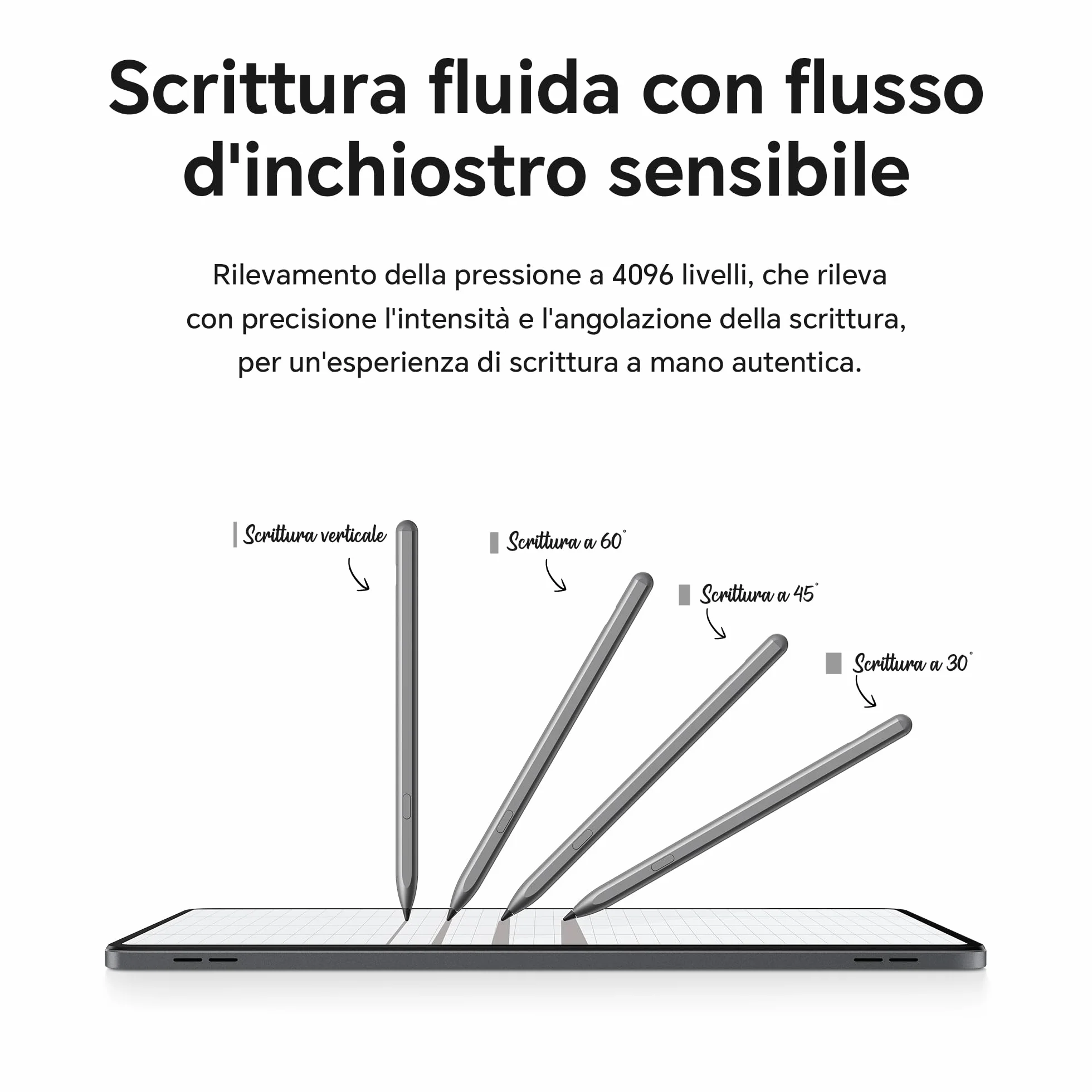 HONOR CHOICE penna per HONOR Pad 10/9/X9a, ad alta sensibilità, Palm Rejection, penna touch per tablet con rilevamento dell'inclinazione, penna capacitiva con 1 punta di ricambio