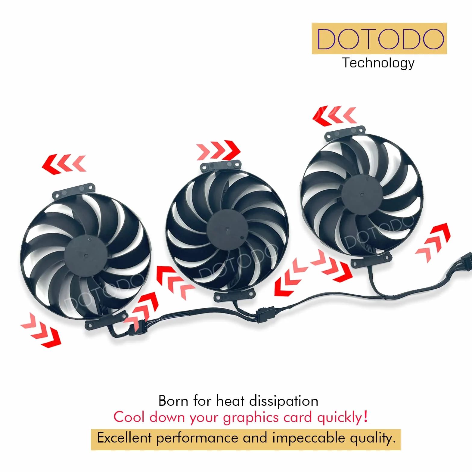 Ventole di raffreddamento per scheda grafica ASUS ROG STRIX OC GeForce RTX 3060 Ti 3070 3080 3090 Ventilatore (Fan-ABC)