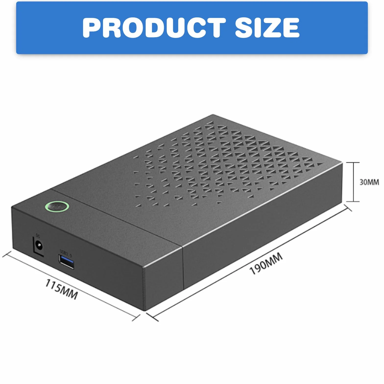 Leikurvo Docking Station SATA HDD SSD 2,5" 3,5" USB C 3.0 5 Gbps UASP 6 TB Nero