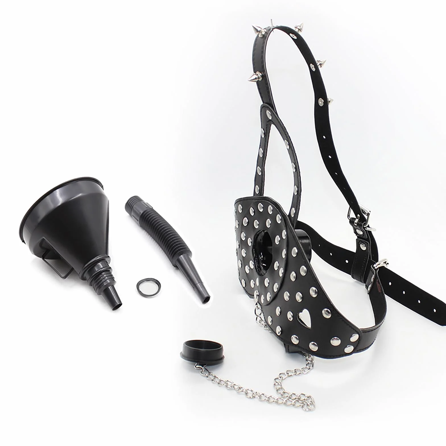 BDSM Kit Ball Gag Imbuto Bondage Testa Imbracatura Set Coppie Giochi Sesso Nero