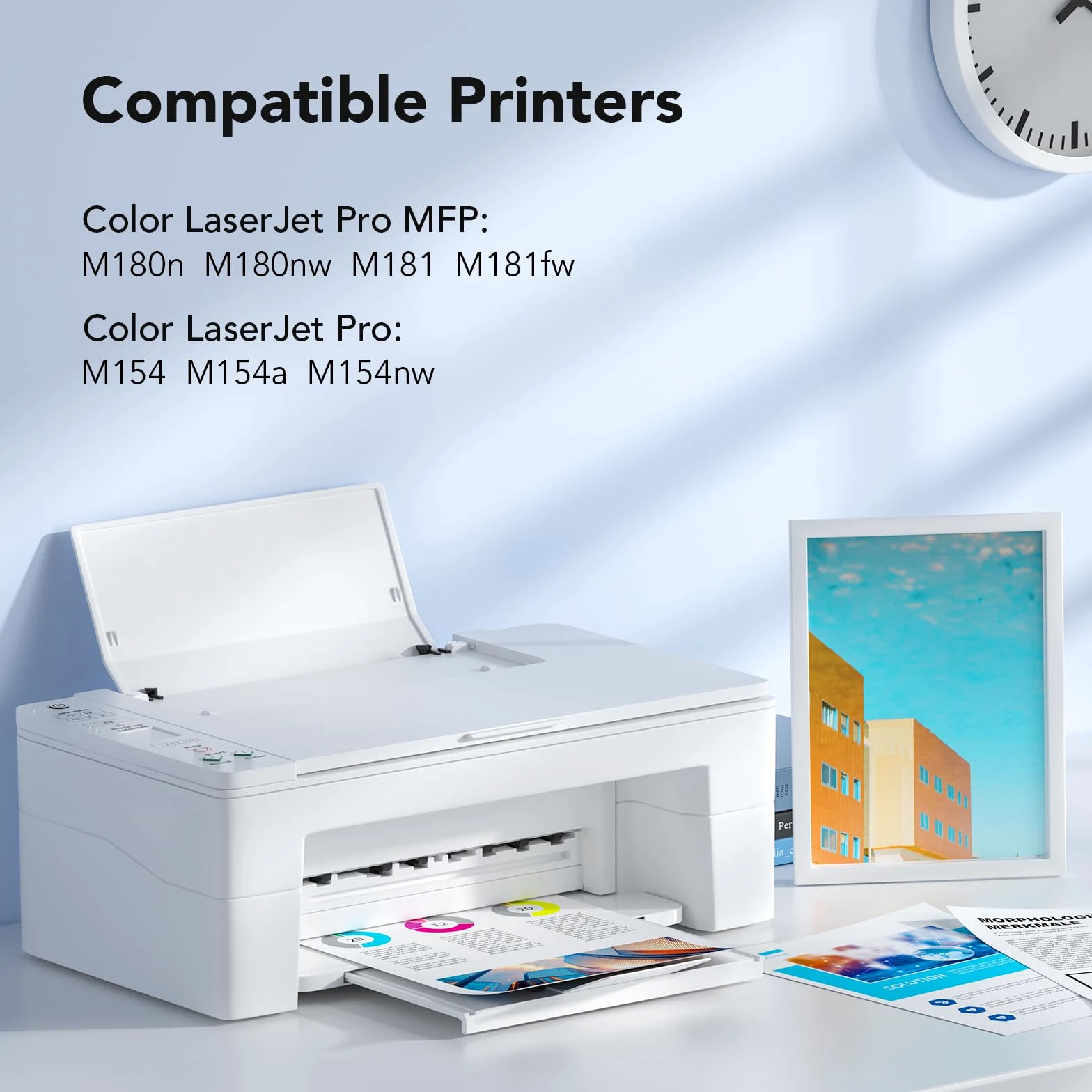 colorfly 205A Toner compatibile con HP 205A CF530A CF531A CF532A CF533A per HP MFP M181fw Toner per Color Laserjet Pro MFP M180n M181FW M180NW M180FW M181N M154A, 4 Pezzi.