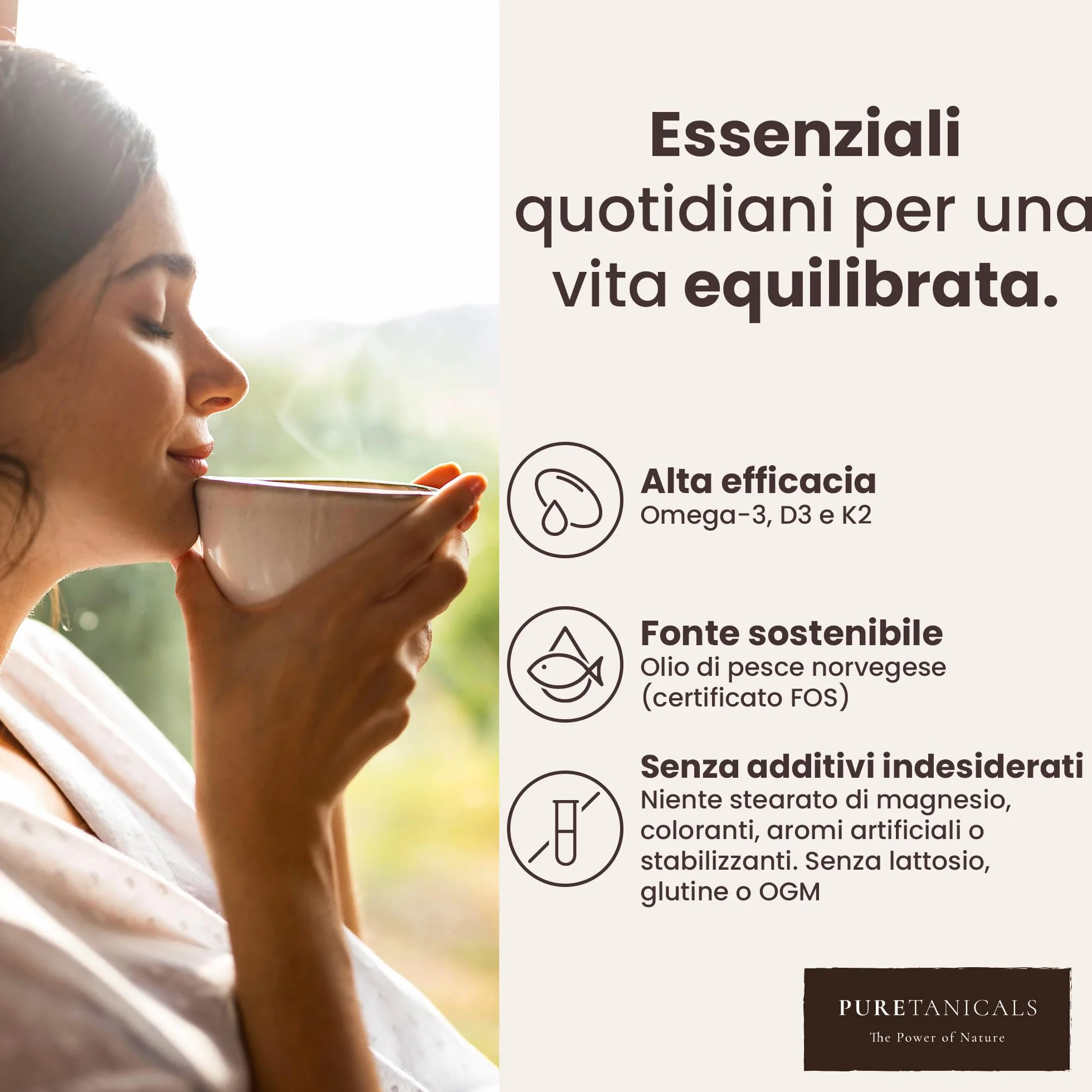 Omega 3 + Vitamina D3 + K2 Gocce MK7 All-Trans - Integratore Alto Dosaggio Omega3 EPA DHA 240 Capsule