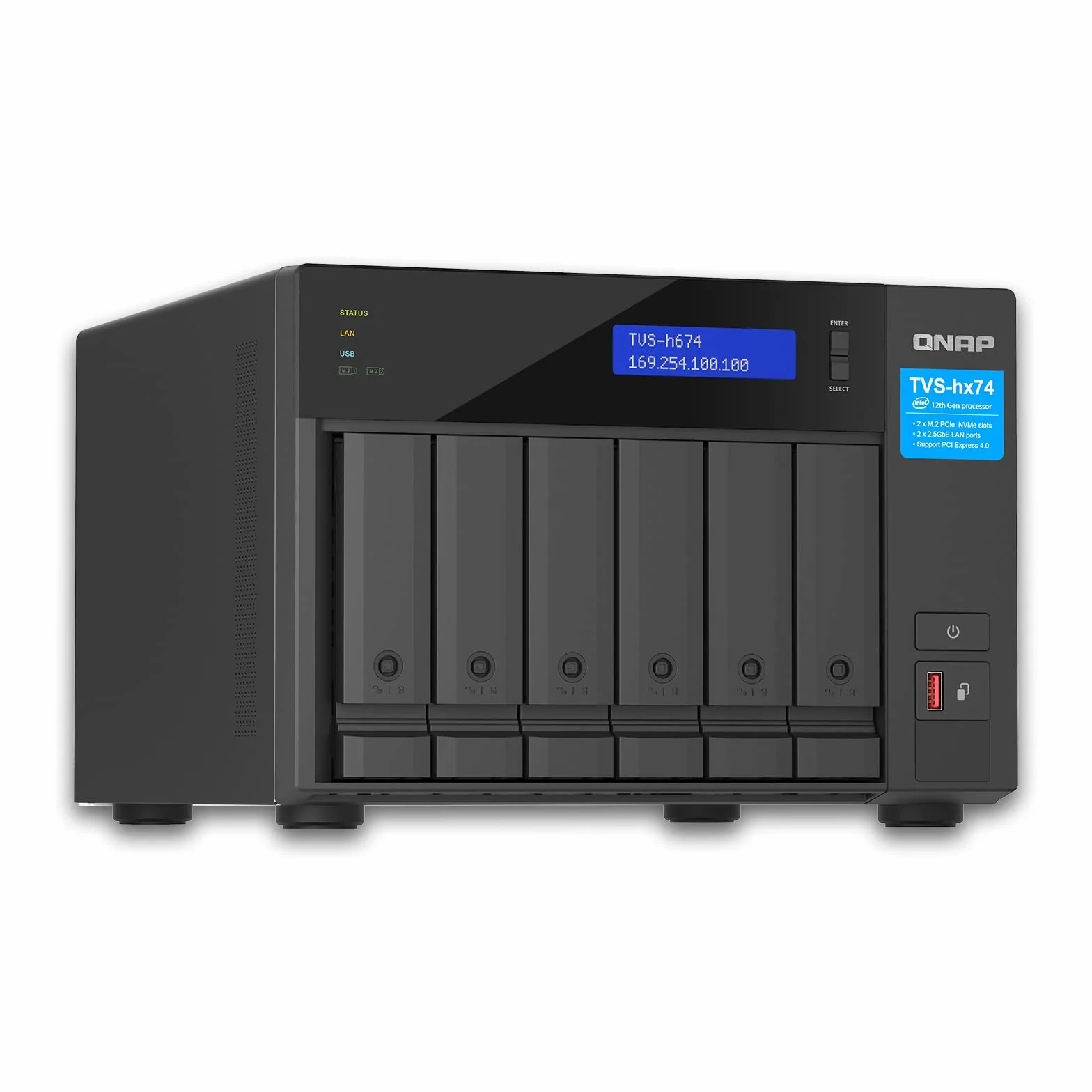 Qnap TVS-H674 NAS Server 6-Bay SATA 6Gb/s RAID 32GB RAM iSCSI