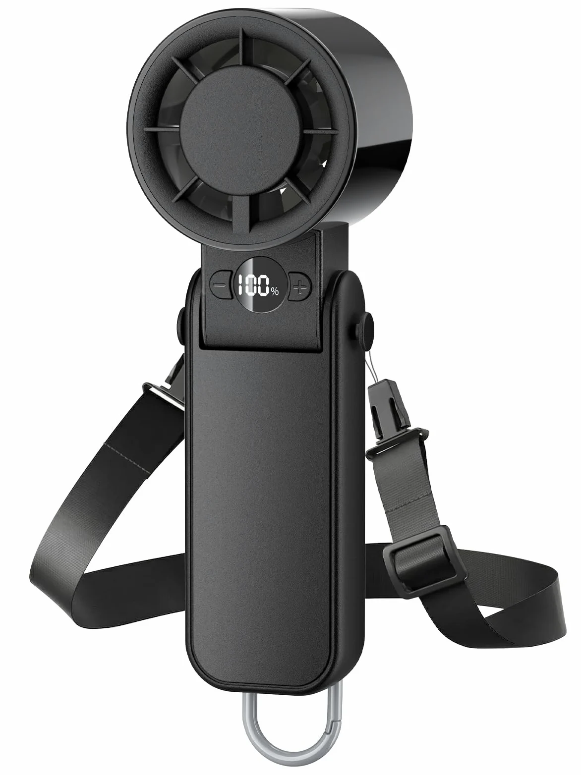 Ventilatore portatile turbo, 100 marce, funzionamento a batteria, ventilatore 3 in 1 con ventola di raffreddamento Air Turbo Tech per attività all'aperto, viaggi, lavoro