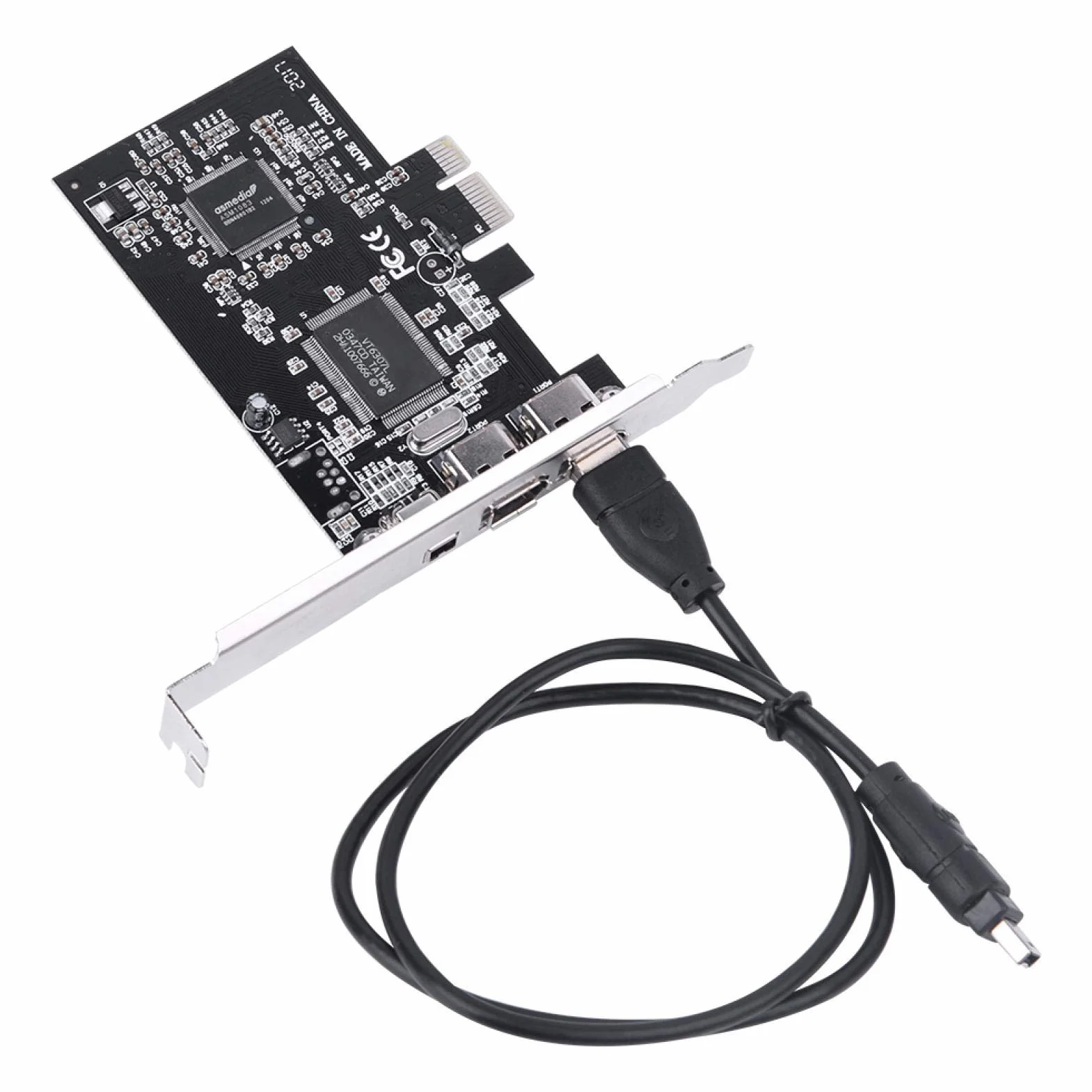 Scheda PCIE FireWire, PCI-E PCI Express FireWire 1394a Scheda Controller IEEE 1394 con Cavo Firewire per 10/8/7 / Vista/XP / 2000 / Me / 98SE