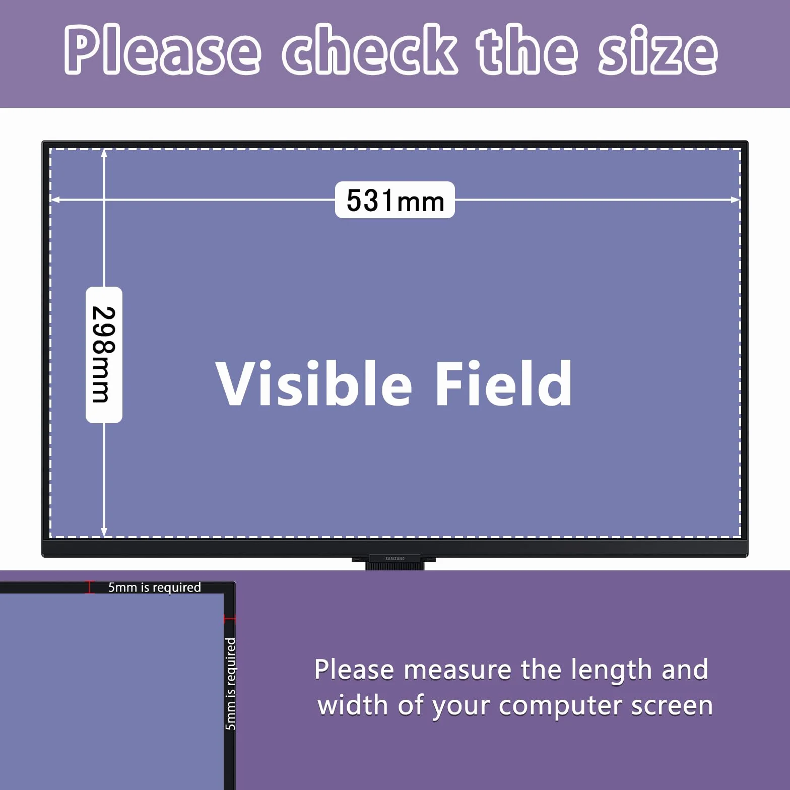 24 Pollici Filtro Privacy Premium, Filtro Privacy Premium & Filtro Anti Luce Blu, Rimovibile Pellicola de Protezione per Filtro Monitor/Laptop Computer (24" pollici 16:9)