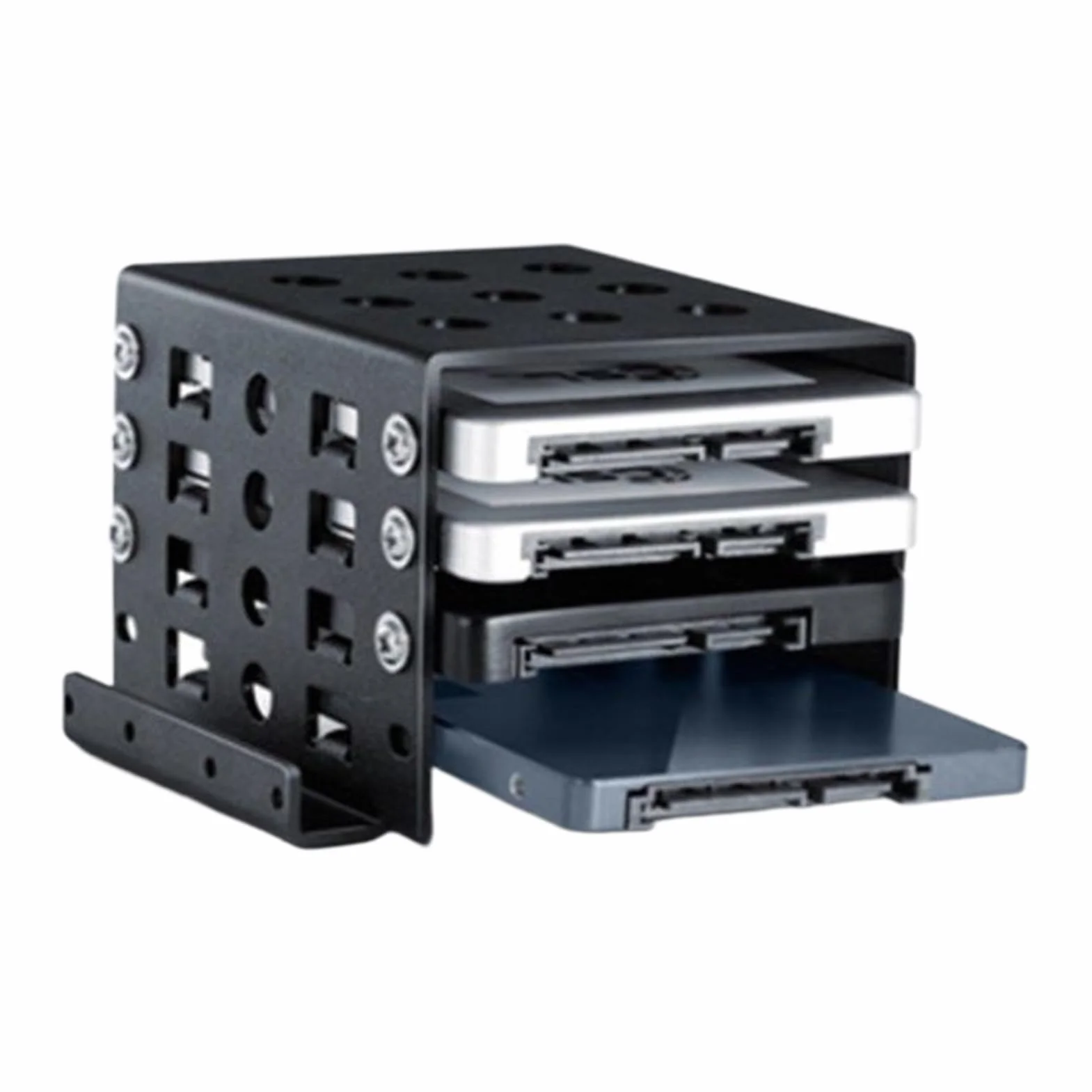 Hard Drive Cage, 2.5 to 3.5 Inch Mounting Bracket, Shockproof Docking Tray Adapter, Compact Storage Caddy for Home Expansion, Desktops, Workstations, Computer Setup Use