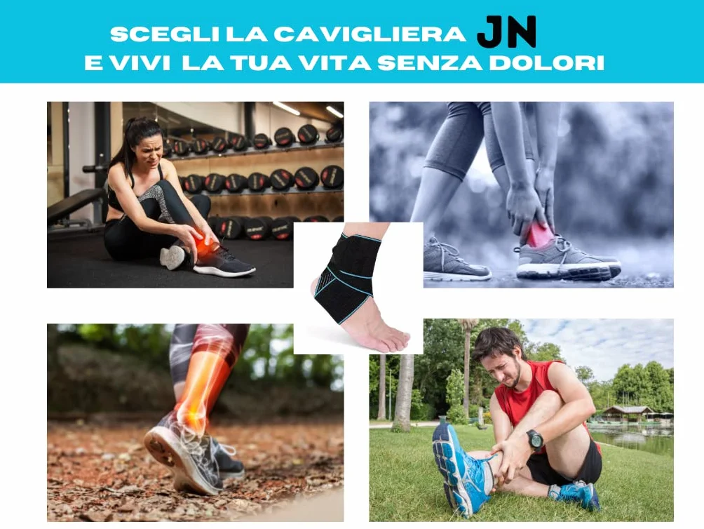 Cavigliera Ortopedica Tutore Caviglia per Distorsioni Fascite Plantare Sportiva Elastica Uomo Donna Corsa Boxe Calcio