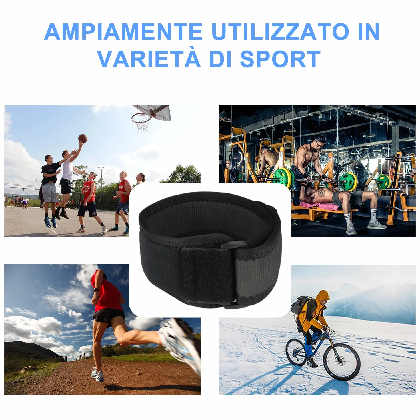 Supregear ITB Fascia per Ginocchio, 2-Pack Supporto a Compressione Avvolgimento Regolabile Traspirante