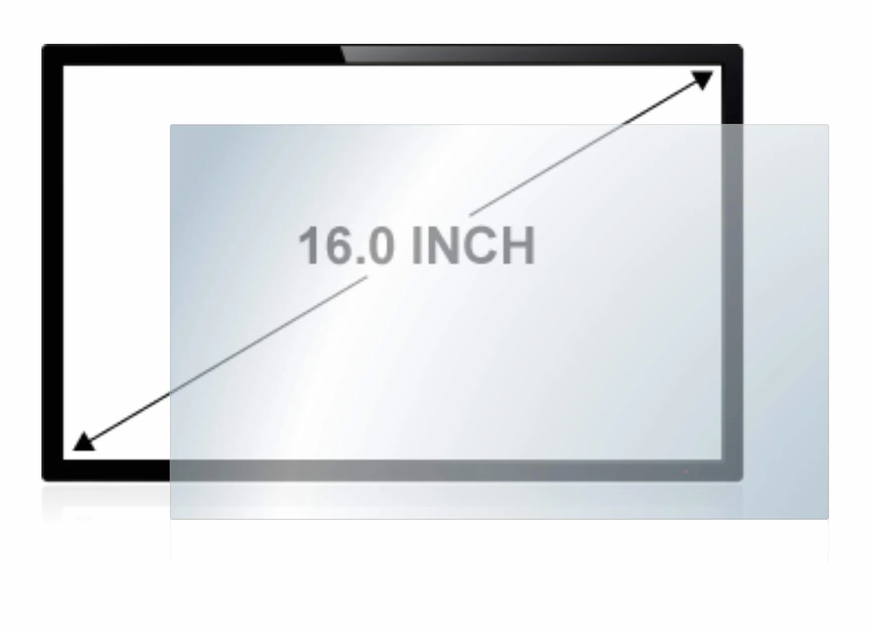 brotect Pellicola Protettiva Opaca 16" per PC touch panel con 40.6 cm (16,0 pollici) [354 mm x 199 mm, 16:9] Proteggi Schermo Anti-Riflesso