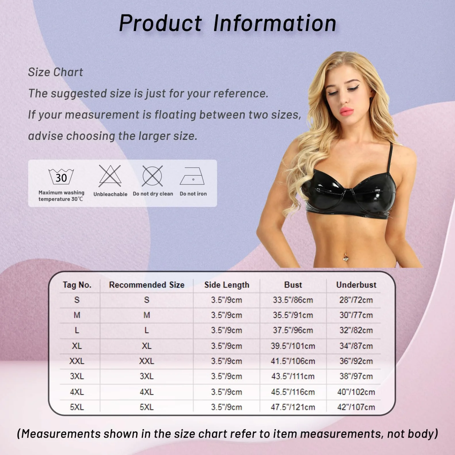 Donna Reggiseno Erotico Effetto Bagnato Pelle Spaghetti Crop Top Lucido