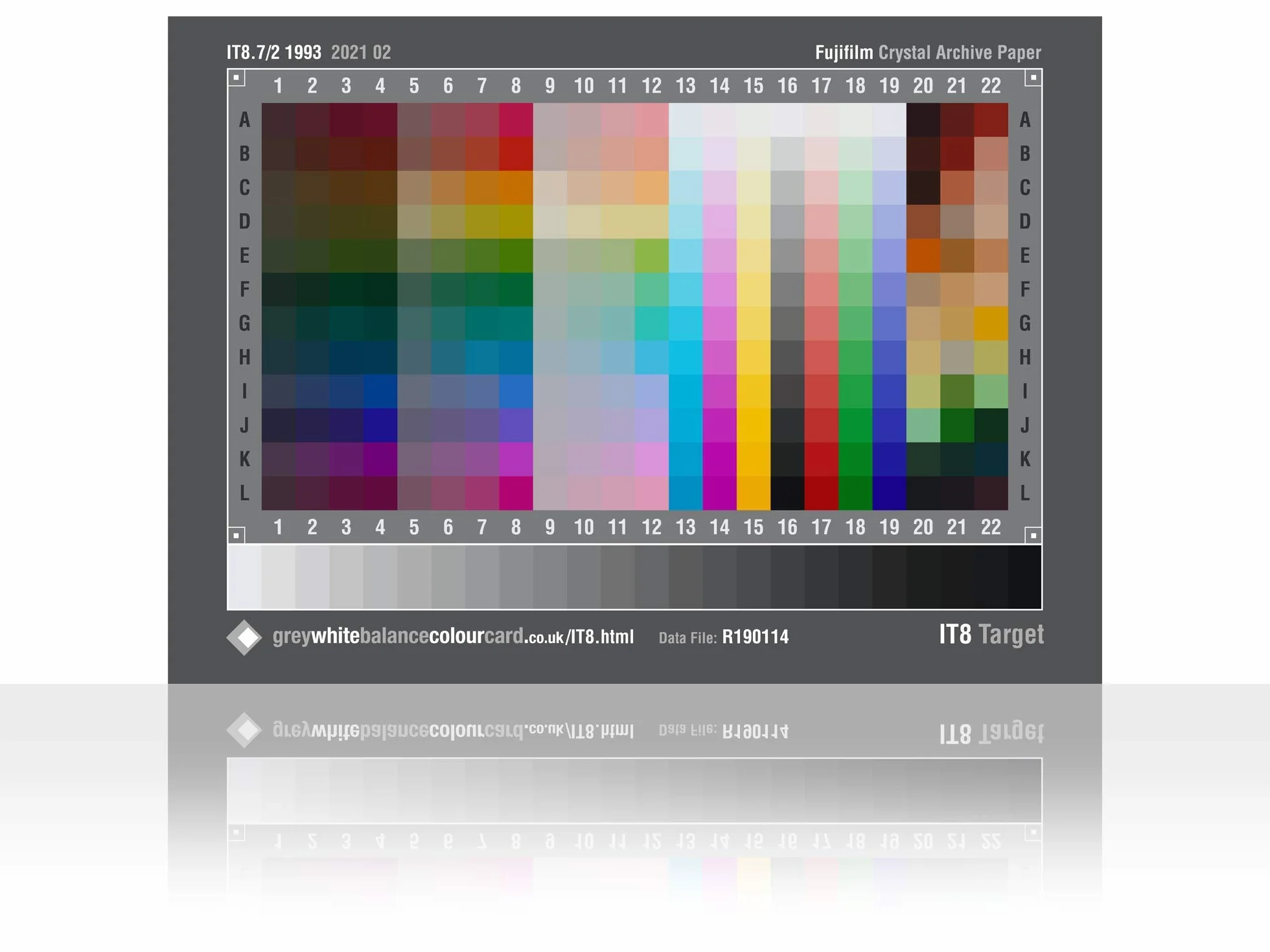 IT-8 Target Scanner Calibrazione IT8.7/2 Fuji Riflettente 7x5 (177mm x 127mm)