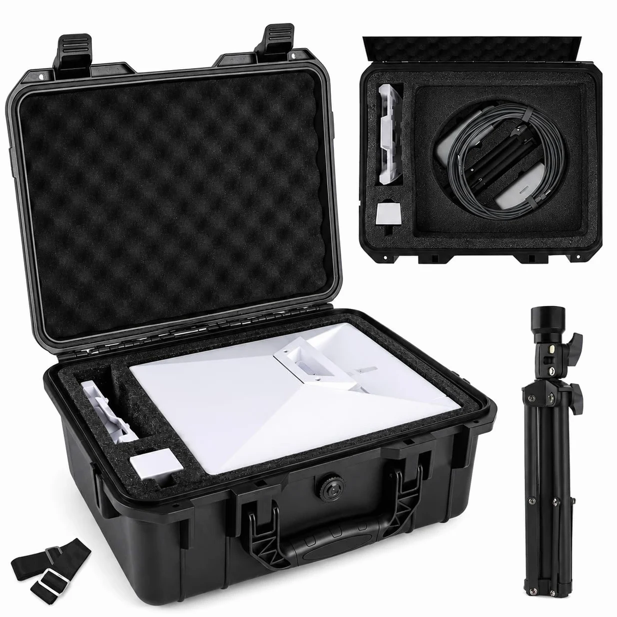 Starlink Mini Case impermeabile antiurto con spazio per accessori per supporto, adattatore tubo, cavo di alimentazione, compatibile con viaggi, campeggio e avventure all'aperto