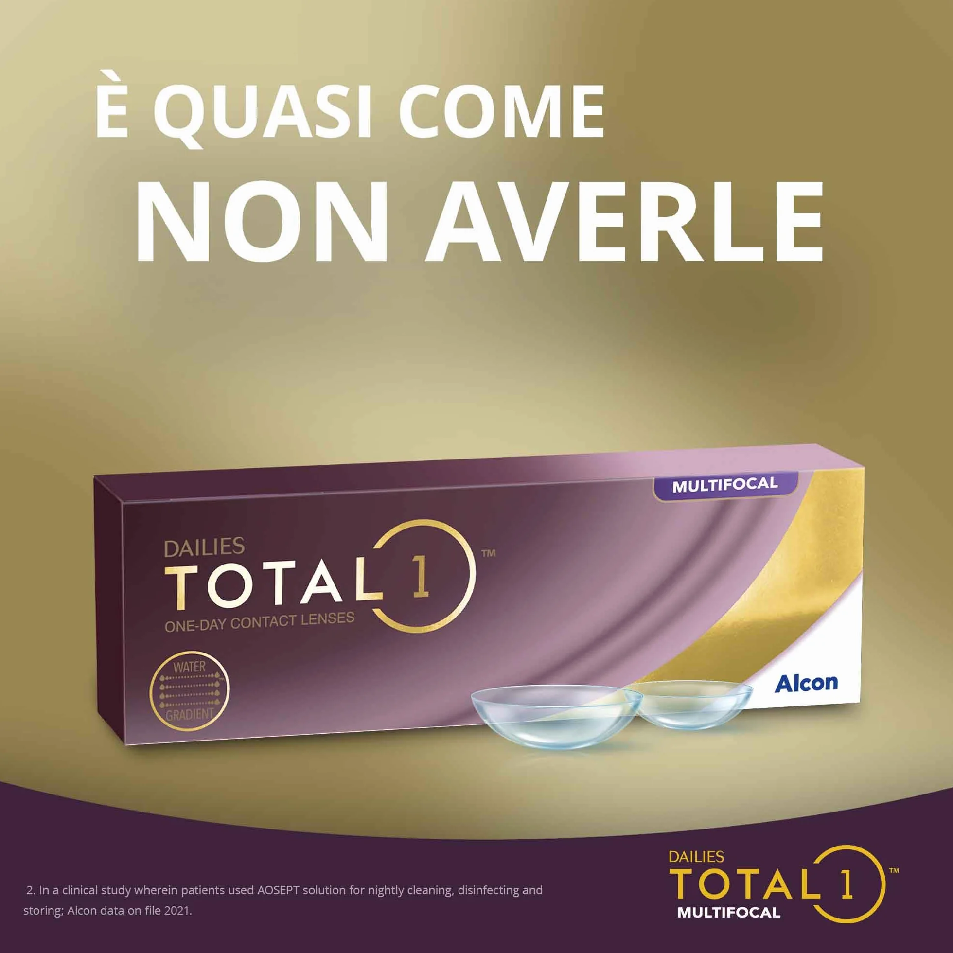 Dailies Total 1 Multifocal lenti a contatto giornaliere 30 lenti BC 8.5 DIA 14.1 ADD HIGH +02.00