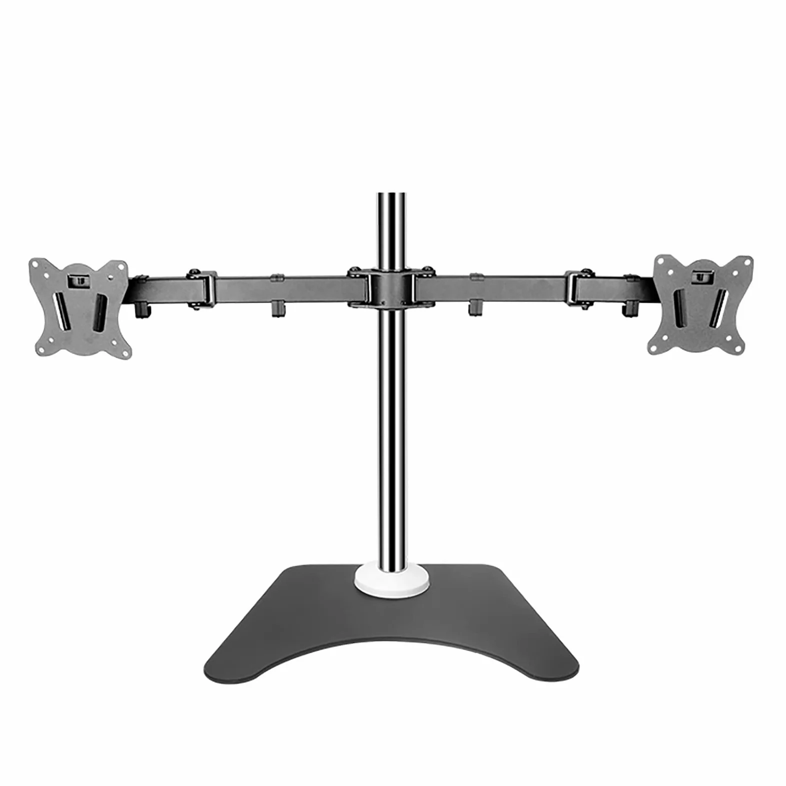 Supporto da Scrivania per Doppio Monitor, Braccio Completamente Regolabile per TV da 20-27 Pollici, Supporta 2 Schermi Fino A 10 Kg/22 Libbre, 40 Cm