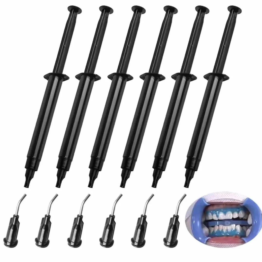 Sbiancamento dentale professionale 6 punte gel protettivo gengivale 3 ml siringa dentale