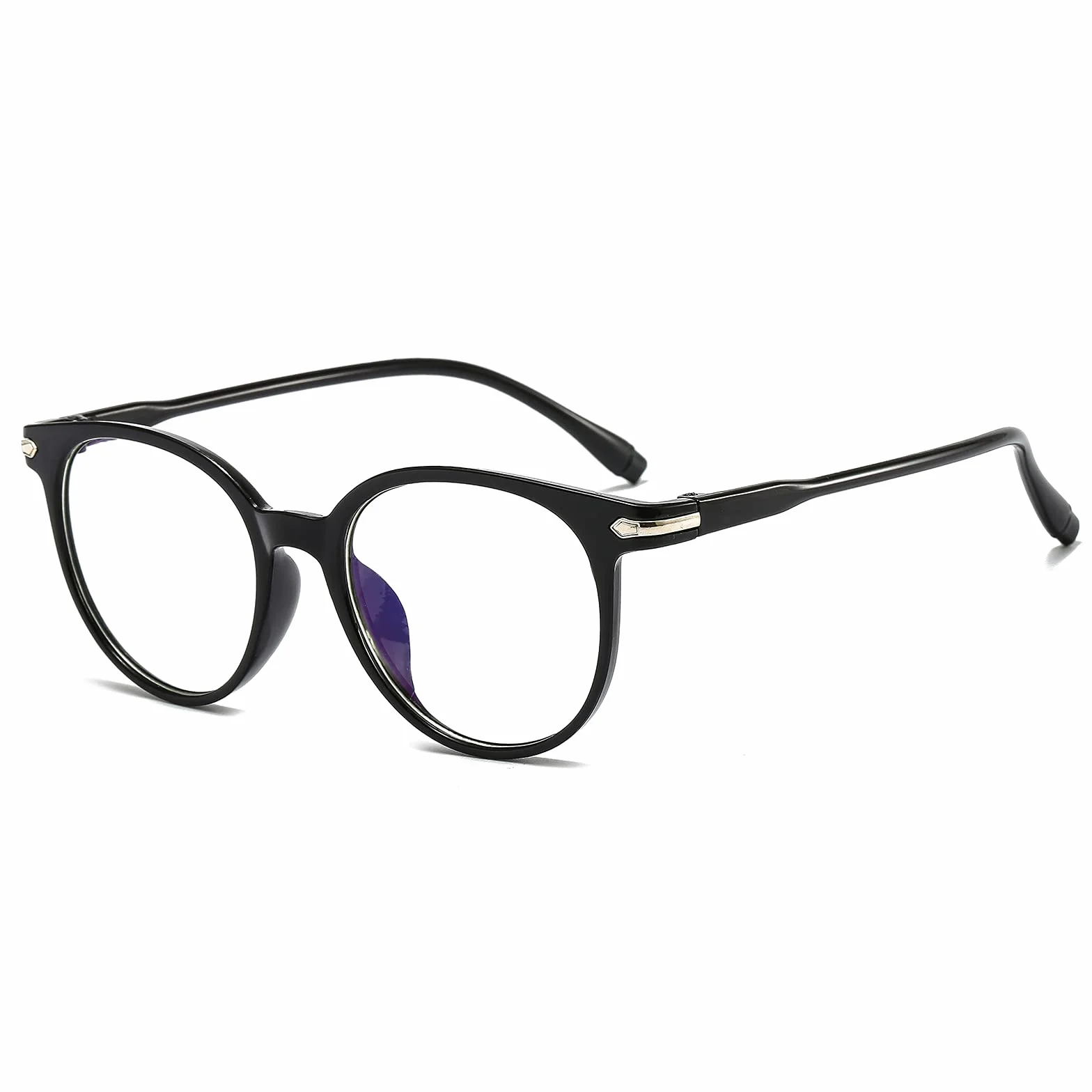 Luce Blu Occhiali Leggeri Moda Distanza Uomo Donna Rotondo Anti Luce Blu